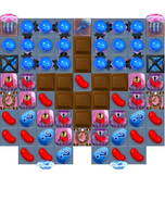 Example 3 (blue candies meant random regular candies when restarting, or without FCCL)