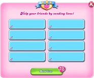 Help your friends by sending lives!