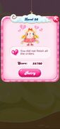 Failed Candy Order levels on 2024 HTML5 versions.