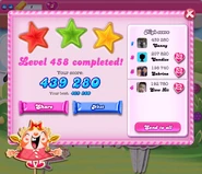 Now, I can prove to people that it is possible to earn three stars in level 458.