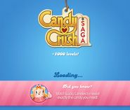 Candy Crush Saga loading (Facebook)