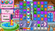 Effects of a Colour Bomb + Colour Bomb combination on jellies and cake bomb as seen on the broken slices on the lower left. (Mobile)