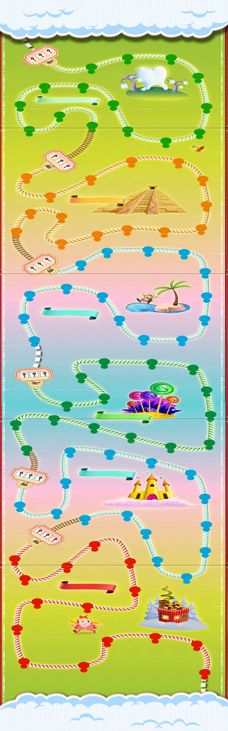 candy crush saga world map