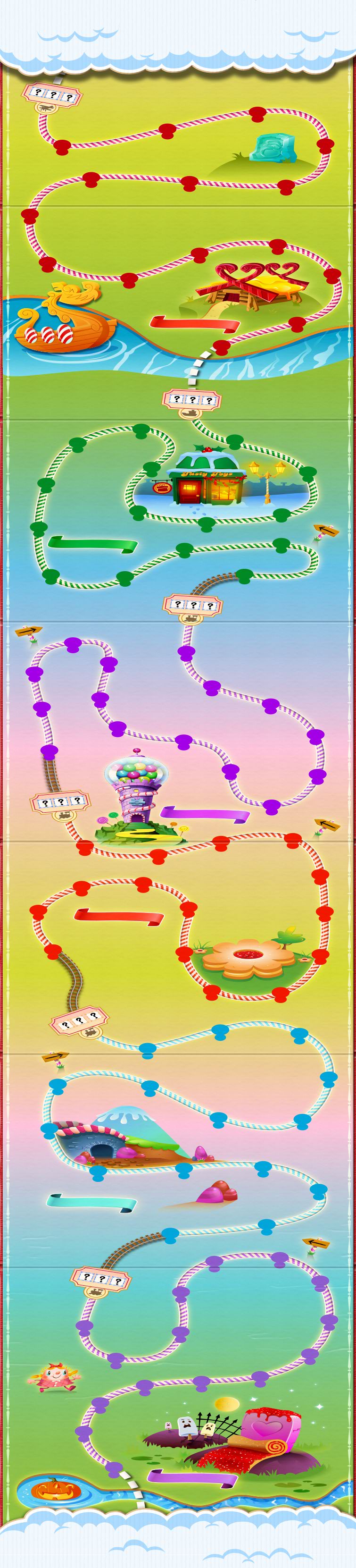 candy crush saga world map