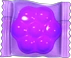 A purple wrapped candy