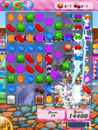 Effects of a Colour Bomb + Colour Bomb combination on cake bomb (mobile)