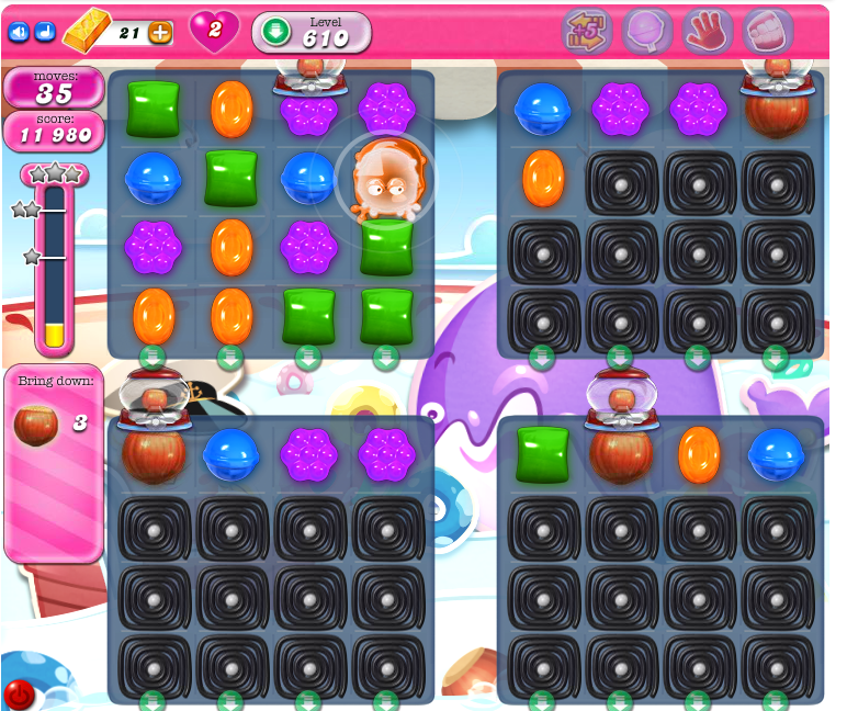 how to destroy frog in candy crush 547