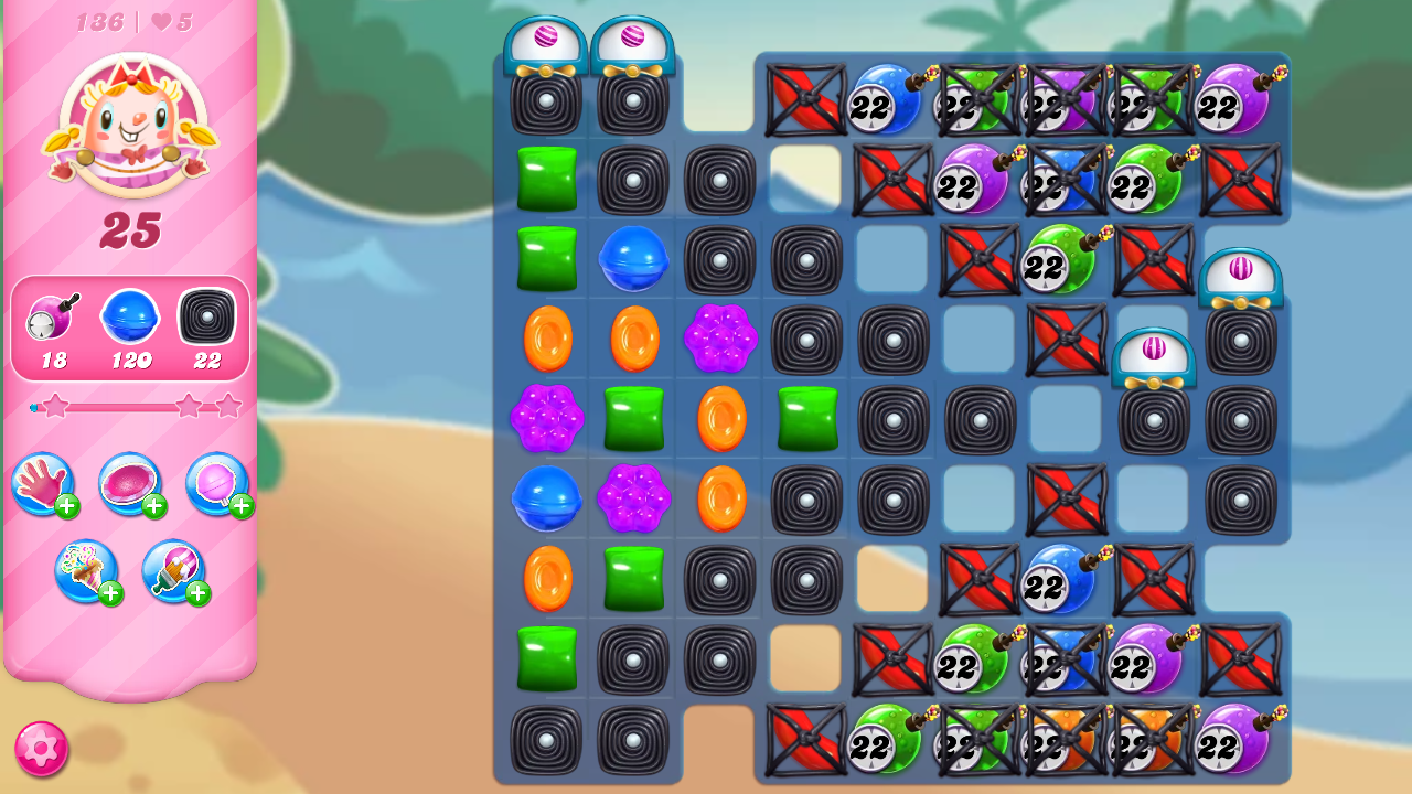 Level 136 Candy Crush Saga Wiki Fandom