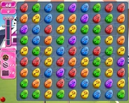 Starting layout of Level 236 which has 81 Mystery candies