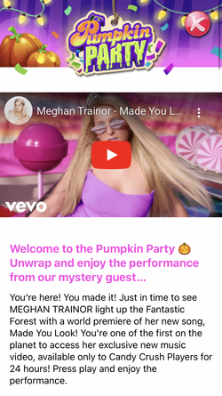 Meghan Trainor's 'Made You Look' Music Video Debuts Exclusively In Candy  Crush Saga