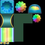 The configuration that shows the rainbow rapid mold