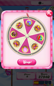 Win moves wheel