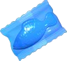 A wrapped blue jelly fish