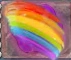 Purple chameleon candy in marmalade