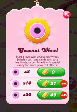 candy crush coconut wheel