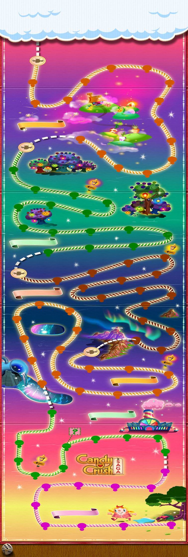 candy crush saga world map