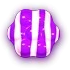 A vertical purple striped candy