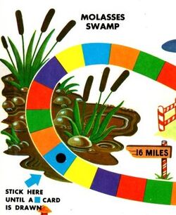 candyland chocolate swamp sign