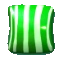 Green vertical striped candy