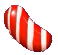 Red vertical striped candy