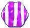 Purple vertical striped candy