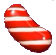 Red horizontal striped candy