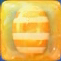 Orange horizontal striped candy in one-layered honey