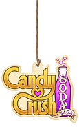 Candy Crush Saga Logo with string