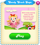 Tiffi on Candy Crush Saga table (when you complete all levels)