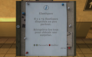 Message d'information sur les élastiques à collecter