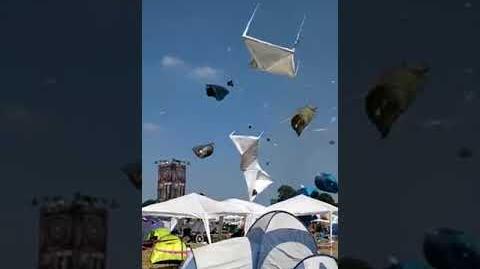 Small Tornado Blows Tents Up at a Festival in Germany