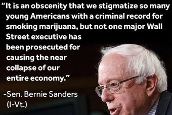 Bernie Sanders on marijuana and Wall Street