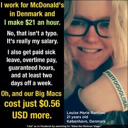 Denmark $21 an hour, Big Mac