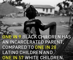 1 in 9 black children has an incarcerated parent