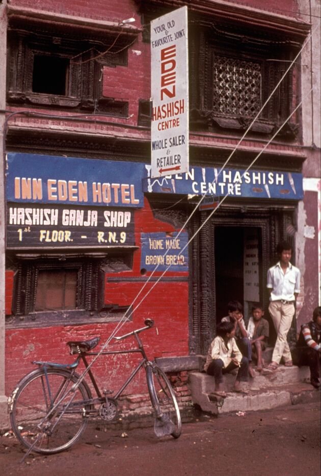 Kathmandu hashish shop 1973 Nepal.jpg