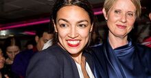 Alexandria Ocasio-Cortez and Cynthia Nixon