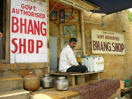 Bhang shop in Jaisalmer, Rajasthan, India