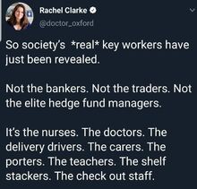 So society's real key workers have just been revealed