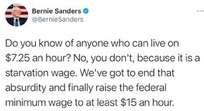 Minimum wage to at least $15 an hour