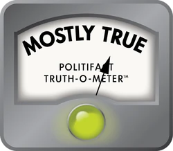 Politifact. Mostly true