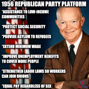 1956 Republican platform during President Eisenhower's reelection campaign