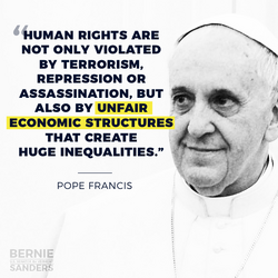 Pope Francis on unfair economic structures that create huge inequalities