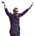 Nixon victory stance