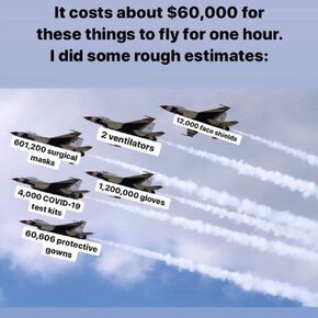 It costs about $60,000 for these things to fly for one hour