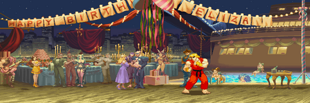 Escenario de Ken en Street Fighter Alpha 2.