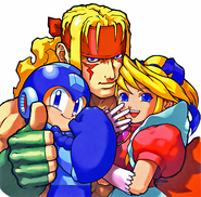 Nina junto a Alex y Mega Man.