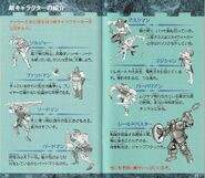 Information on the enemies from the Super Famicom manual.