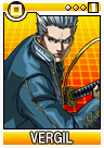 Vergil's card from SNK vs Capcom: Card Fighter DS