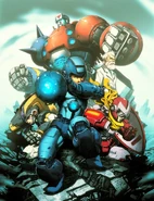 Megaman tribute by ngboy-d3egj6y.jpg (542 KB) Artwork seen in UDON's Mega Man Tribute artbook.