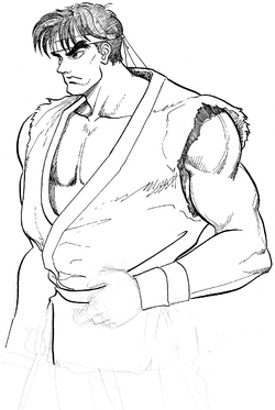 prompthunt: ryu from street fighter, court room sketch, fine